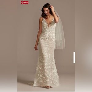 Size 14 Sheath Ivory Wedding Dress